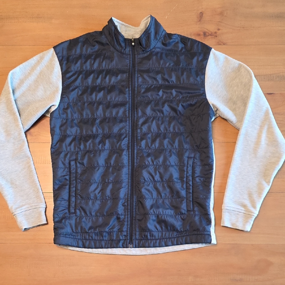 FootJoy Navy Quilted Front Jacket with Light Gray Inner Lining